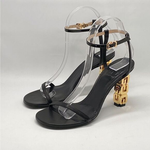 Givenchy G Cube Sculptural Heel Leather Sandals size 37 - Picture 5 of 13